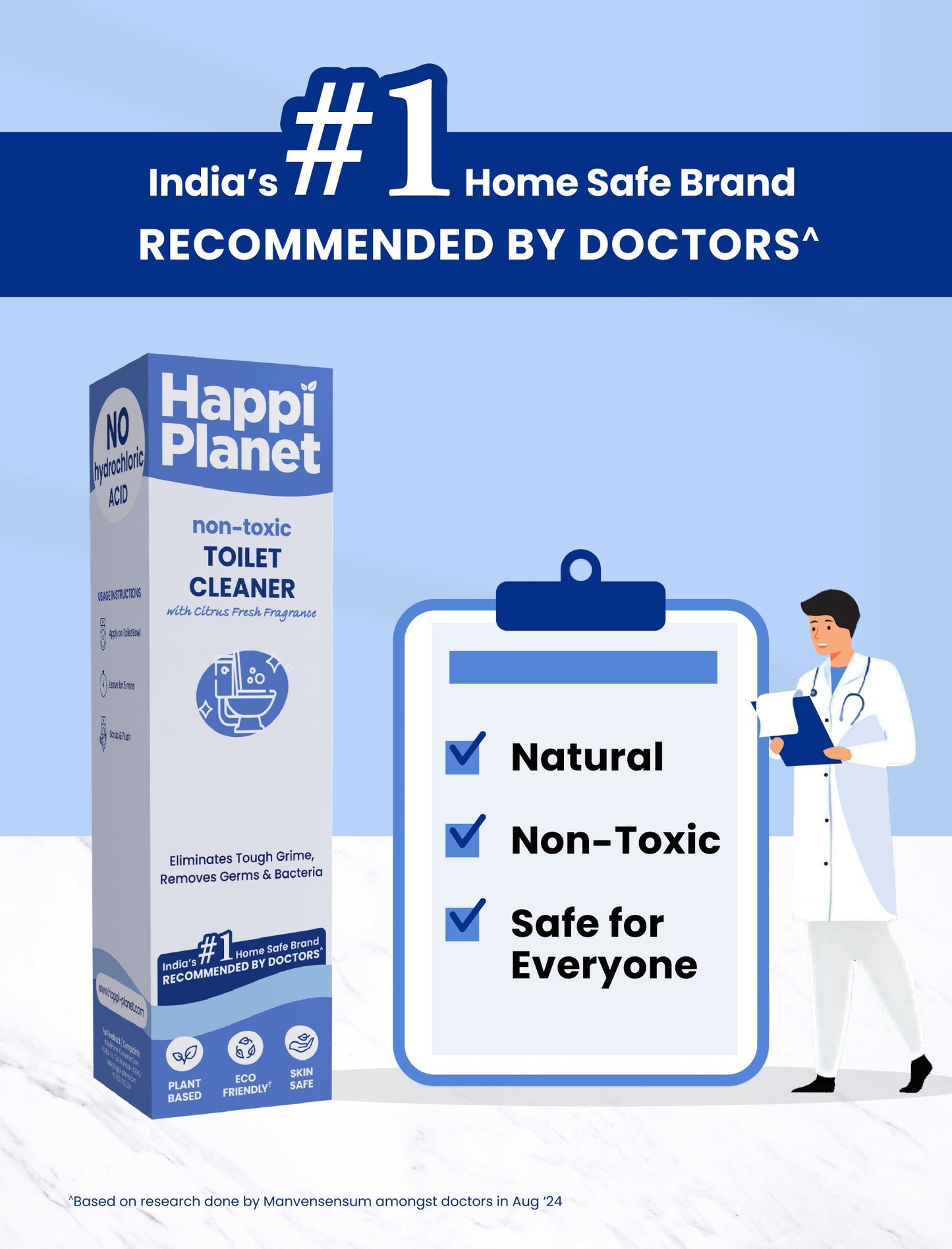 Non-Toxic Toilet Cleaner Liquid | 1L Pack